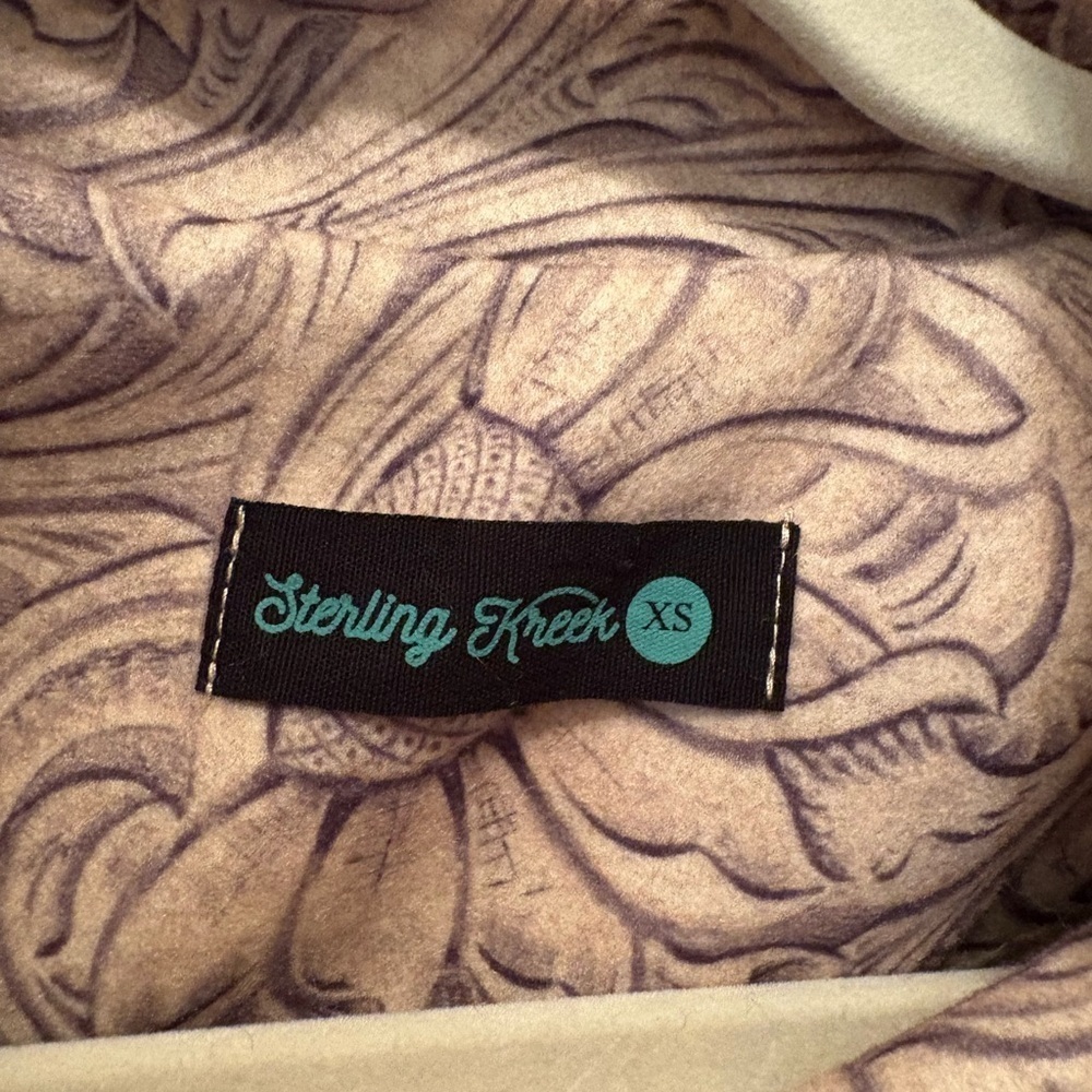 Elegant Cream Patterned Women's lightweight Coat NWOT - Picture 6 of 9